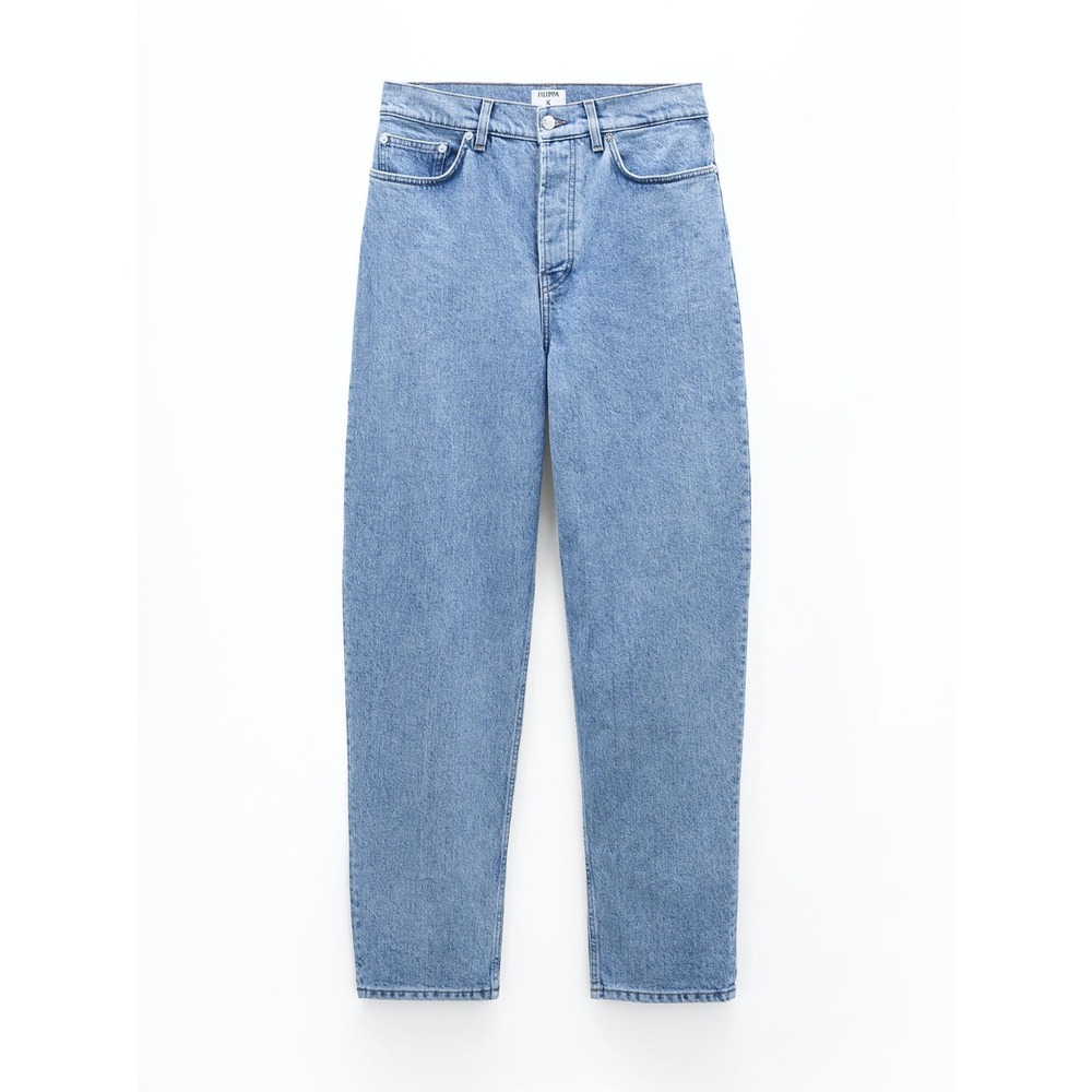Filippa K Baggy Tapered Jeans Womens 30 Medium Wash Allover Stone